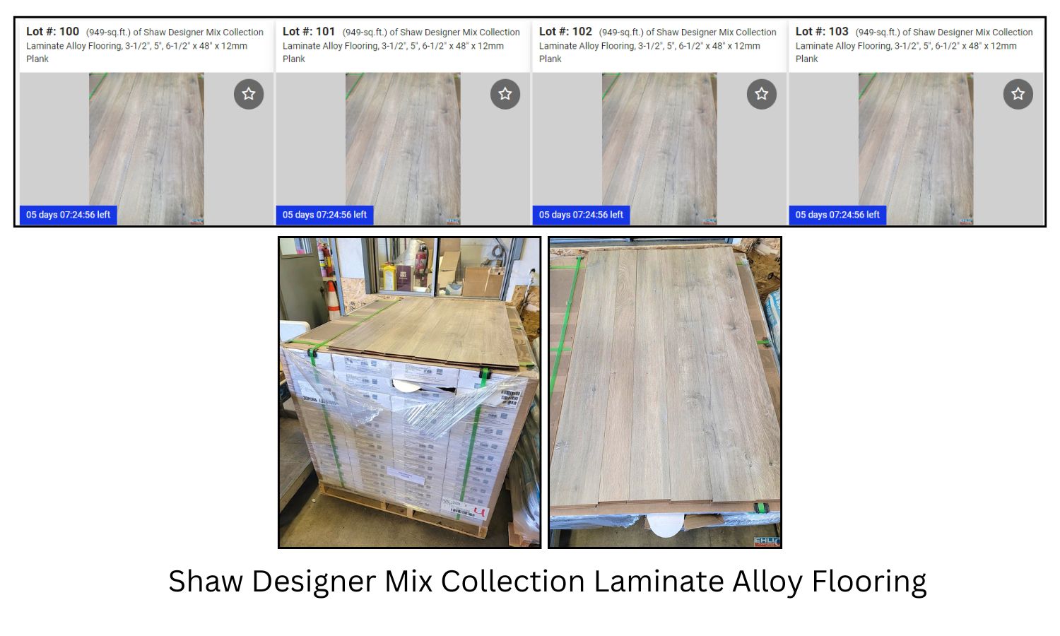 Haw Designer Mix Collection Laminate Alloy Flooring, 3 12, 5, 6 12 x 48 x 12mm Plank